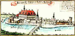 Krappitz Schlos u: Stadt in Prospect - Widok miasta i zamku
